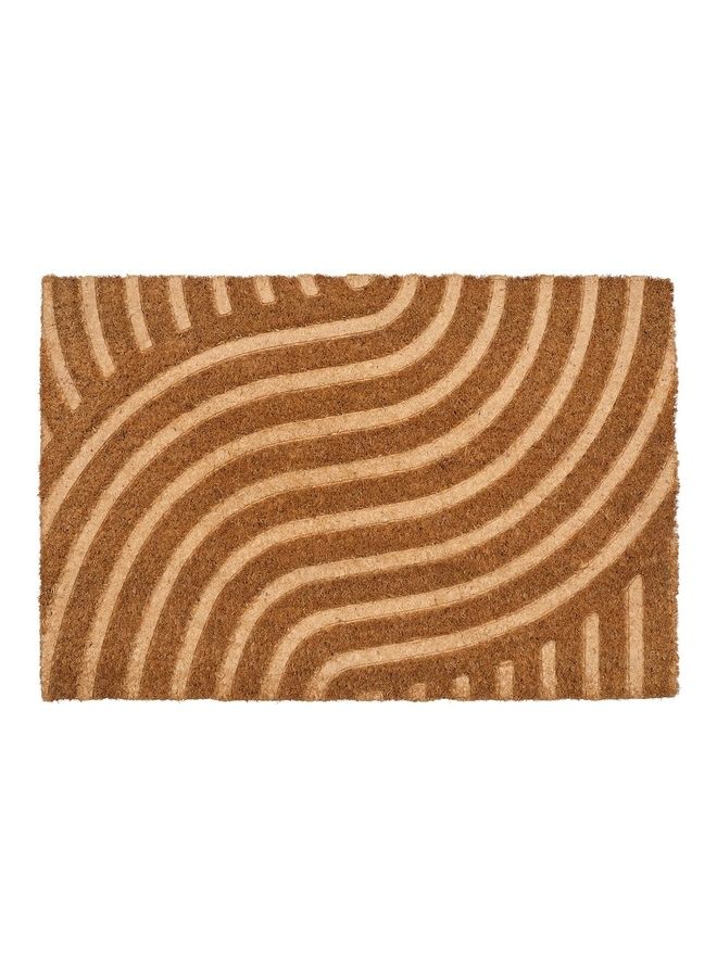 دبليو كيه دواسة للباب مزينة بطباعة بني 40 x 60سم - Image 1