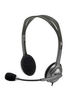 Logitech H111 Wired Headset, Stereo Headphones With Noise-Cancelling Microphone, 3.5 mm Audio Jack, PC/Mac/Laptop/Smartphone/Tablet - v1627751090/N48624625A_4