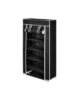 ALMUFARREJ 5-Layer Shoe Rack Black 60x90x30cm 