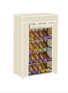 ALMUFARREJ 5-Layer Shoe Rack Beige 60x90x30cm 