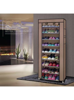 ALMUFARREJ 9-Layer Shoe Rack Brown 160x60x30cm 