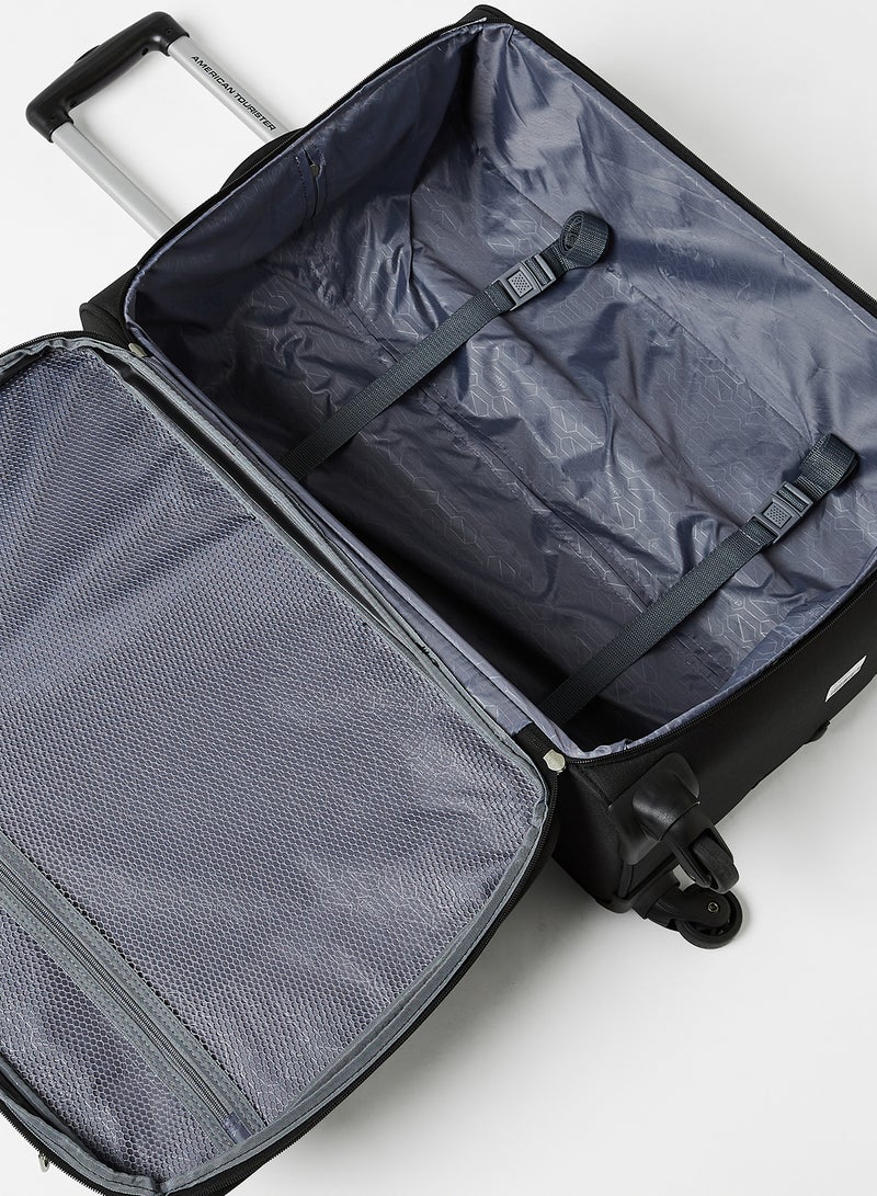 AMERICAN TOURISTER - Stylish 4 Wheels Medium Check-In Luggage Trolley Black - Image 1