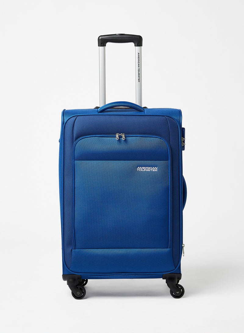 AMERICAN TOURISTER Stylish 4 Wheels Medium Check-In Luggage Trolley Blue  - Image 1