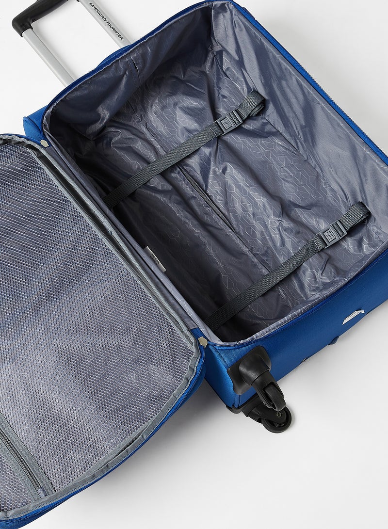 AMERICAN TOURISTER Stylish 4 Wheels Medium Check-In Luggage Trolley Blue  - Image 3