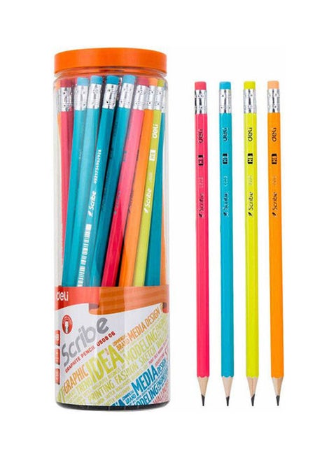 Graphite Hb Pencil With Eraser Multicolour