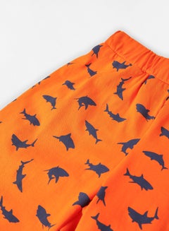 Kids/Teen Printed Shorts (Pack of 2) Navy/Orange - v1627757998/N47945023V_4