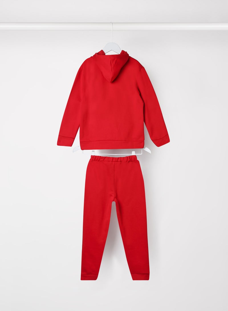 Sivvi x Aya+Zayn - Kids/Teen Logo Hoodie Set Red - Image 1