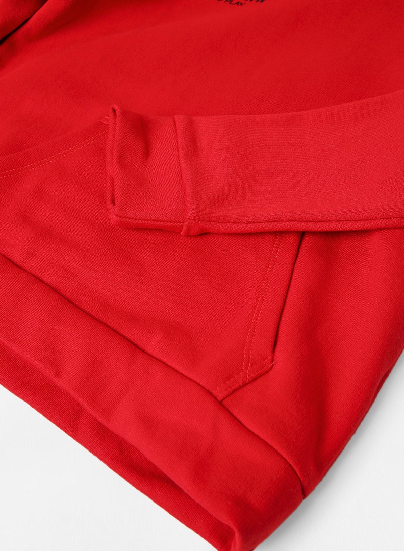 Sivvi x Aya+Zayn - Kids/Teen Logo Hoodie Set Red - Image 1