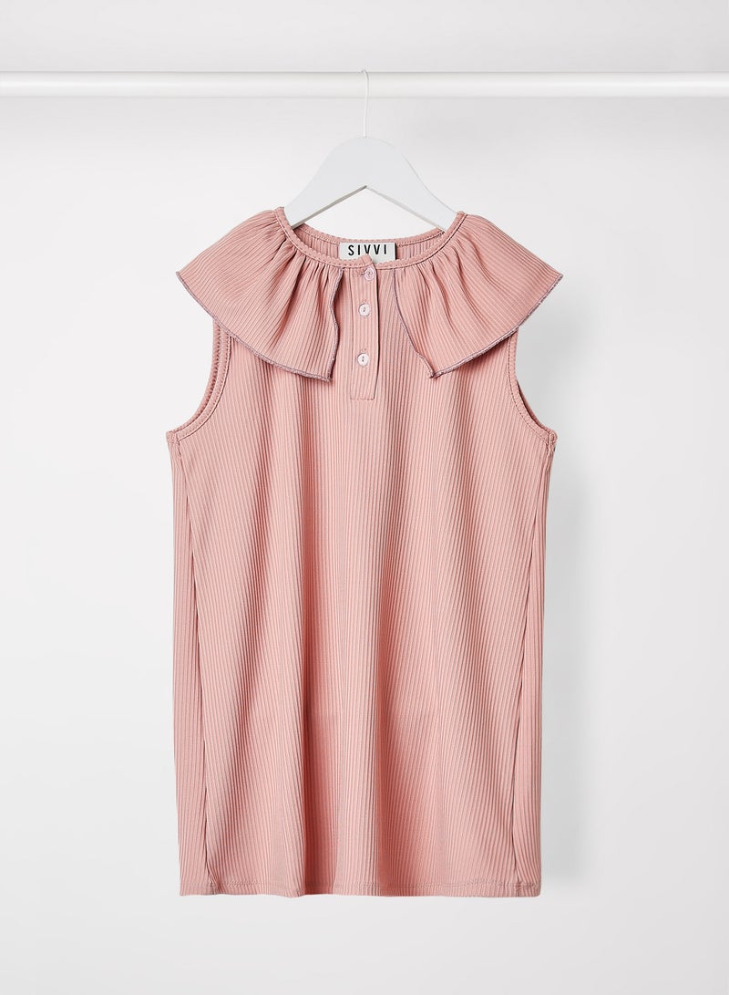 Sivvi x Aya+Zayn Kids/Teen Ribbed Dress Pink  - Image 1