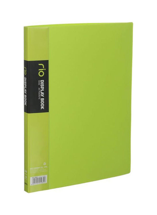 Deli Display Book, A4 Size, 20 Pockets Green 