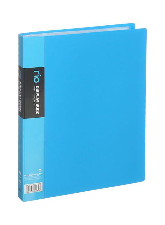 Deli Display Book, A4 Size, 40 Pockets Blue 