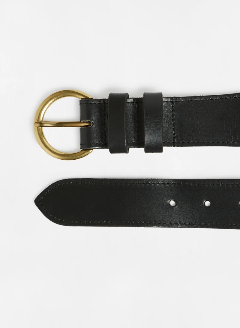 PIECES Classic PU Belt Black