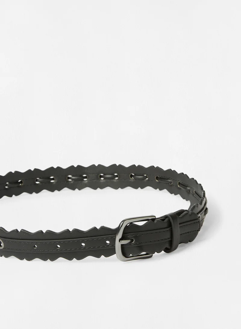 ONLY Faux Leather Belt Black