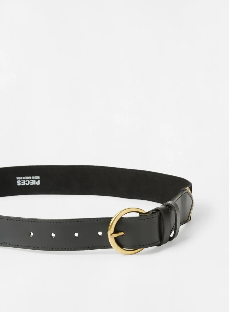 PIECES Classic PU Belt Black