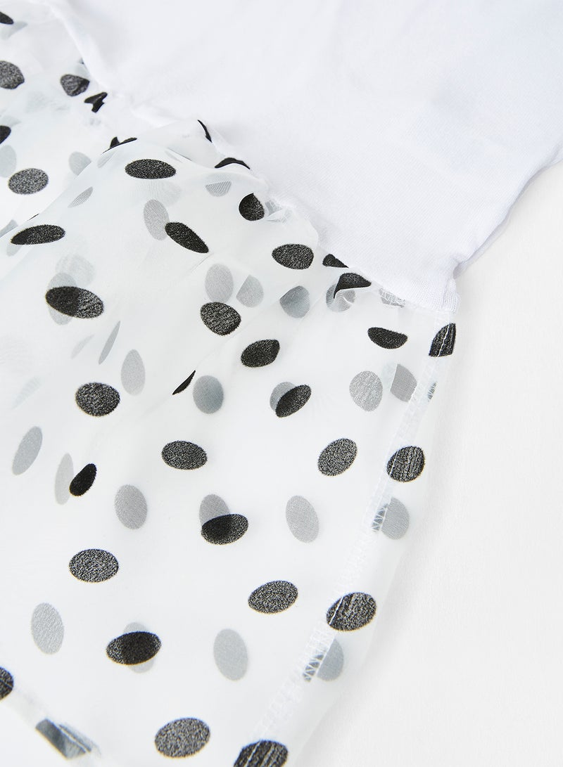 Sivvi x Aya+Zayn Kids/Teen Peplum Hem T-Shirt White  - Image 4