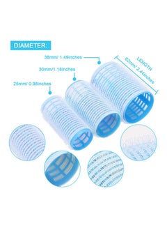Rock Pow Self Grip Hair Rollers with Hairdressing Curlers and Folding Pocket Comb Set multicolour  - Image 2