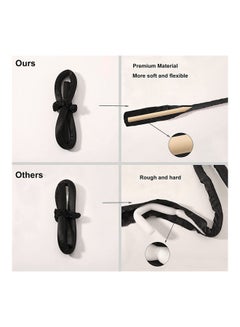 Rock Pow Flexible Jumbo Heatless Long Hair Curler Headband Kit Black  - Image 4