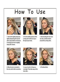 Rock Pow Flexible Jumbo Heatless Long Hair Curler Headband Kit Black  - Image 5