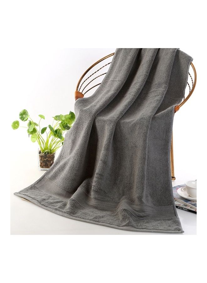 Large Pure Cotton Bath Towel Grey 70X140cm - v1627795948/N49635094A_1