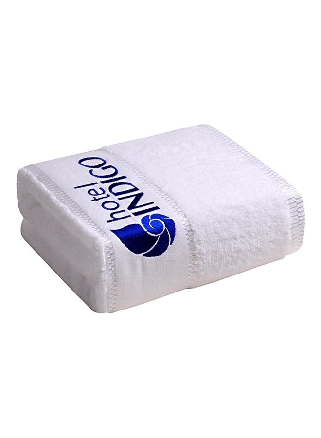 أو إي إم منشفة استحمام كبيرة من القطن الصافي أبيض 70X140سم