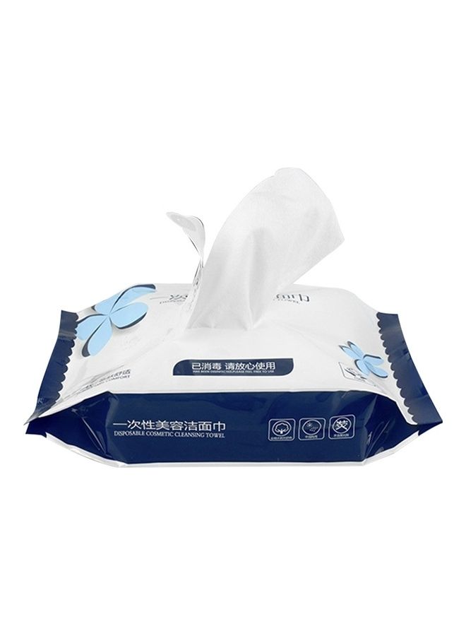 20-Piece Portable Multi-purpose Cotton Disposable Face Towel White 17.5X10.5X3.7cm
