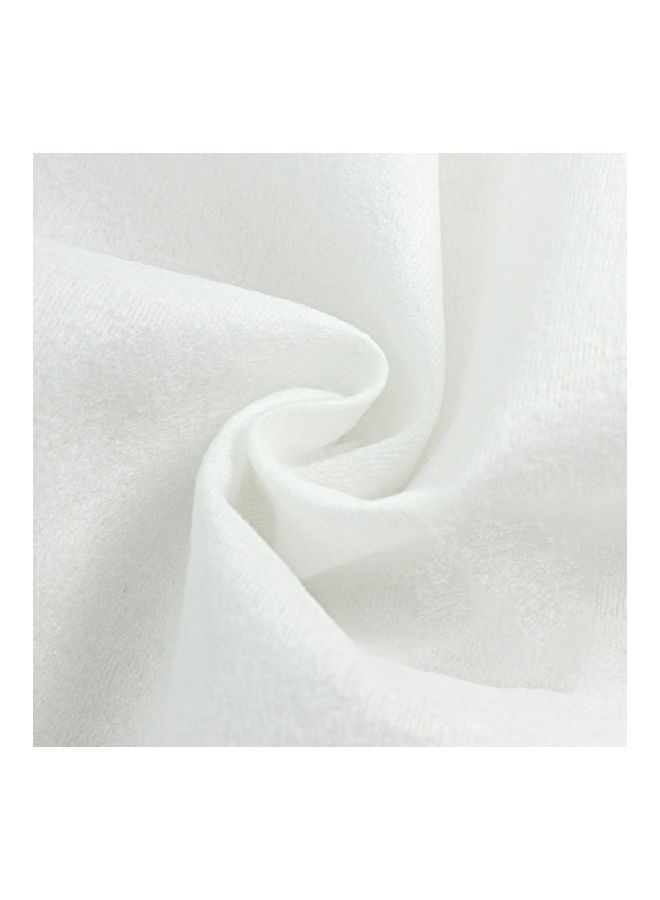 أو إي إم طقم مناشف محمولة للوجه للاستعمال لمرة واحدة ومتعددة الأغراض من القطن من 40 قطعة أبيض 16X11X7.5سم - Image 2