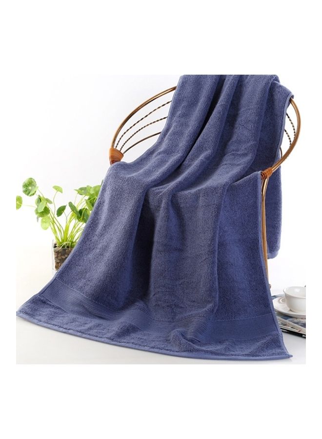 oem Large Pure Cotton Bath Towel Navy Blue 70X140cm 