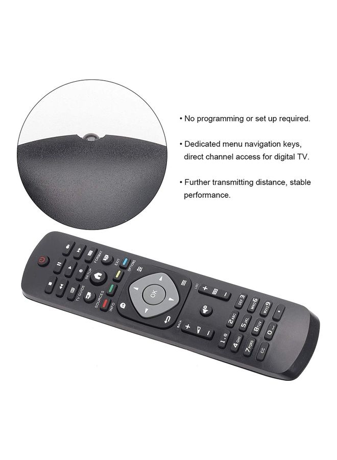 ICS Universal Dedicated Remote Controller Replacement For Philips LCD, LED, Plasma And Smart TV Black - Image 2