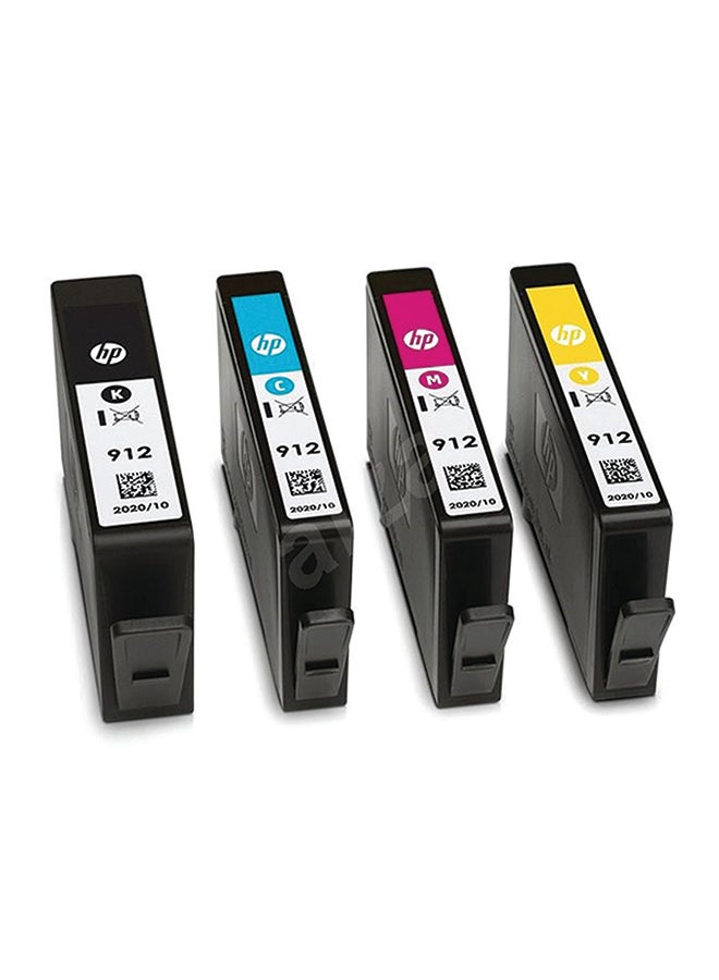 HP Pack of 4 HP 912 Original Ink Cartridge Set Black, Cyan, Yellow & Magenta  - Image 2