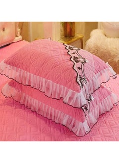 oem 3-Piece Luxury Non-Slip Bedspreads with Pillow Case Combination Pink 180 x 200cm  - Image 2