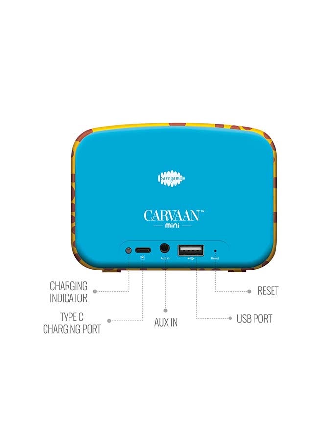 Carvaan Kids-80+ Classic Rhymes In Hindi& English, 300+ Most Famous Kid's Stories In Hindi & English,15 Phonetic Based Learning Content, 30+ Mantras & Devotional Songs Bluetooth, USB Support SCM04-KIDS-BBLU blue