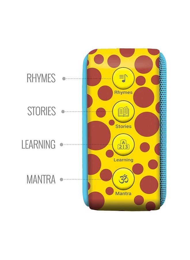 Carvaan Kids-80+ Classic Rhymes In Hindi& English, 300+ Most Famous Kid's Stories In Hindi & English,15 Phonetic Based Learning Content, 30+ Mantras & Devotional Songs Bluetooth, USB Support SCM04-KIDS-BBLU blue