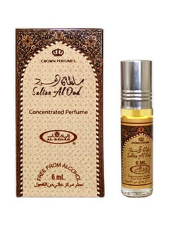 Al Rehab 6-Piece Sultan Al Oud Perfume Oil Concentrated Without Alcohol 6ml  - Image 1