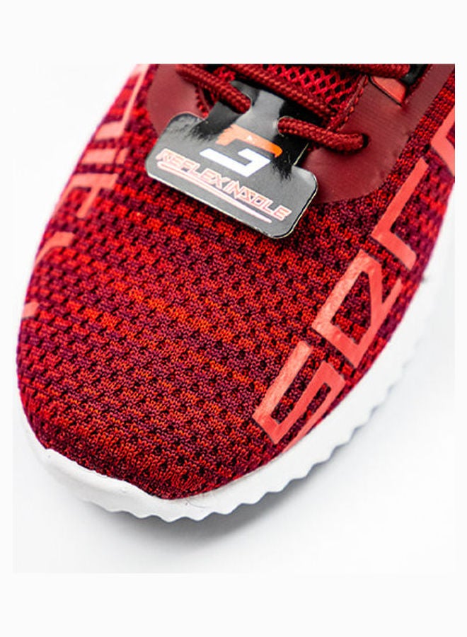 GADZ Men's Serenity Lace-Up Running Shoes Shoes Red  - Image 4