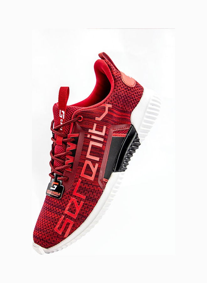GADZ Men's Serenity Lace-Up Running Shoes Shoes Red  - Image 5