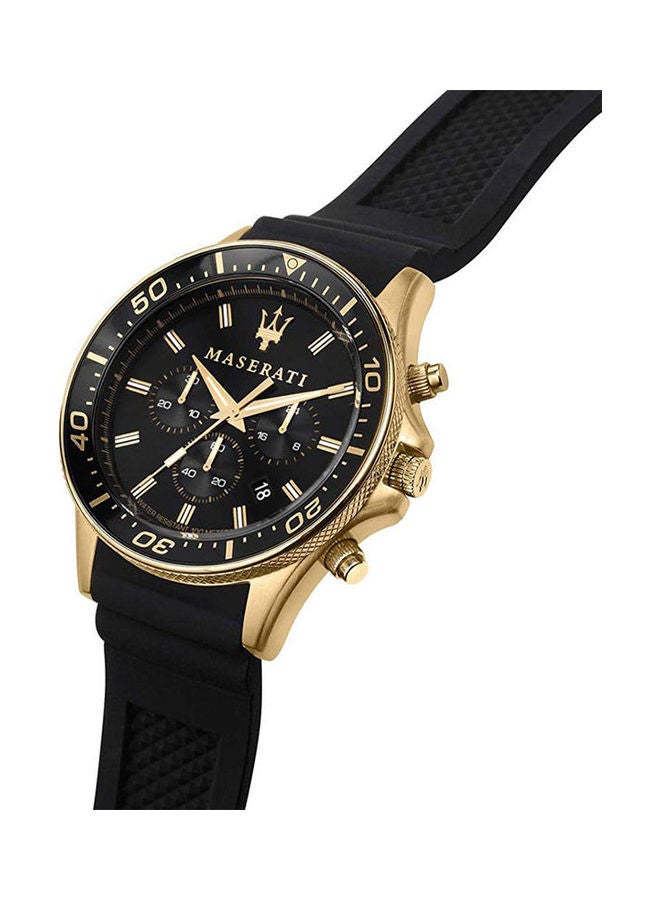 مازيراتي ساعة يد بعقارب وسوار من السيليكون طراز R8871640001 للرجال - Image 1