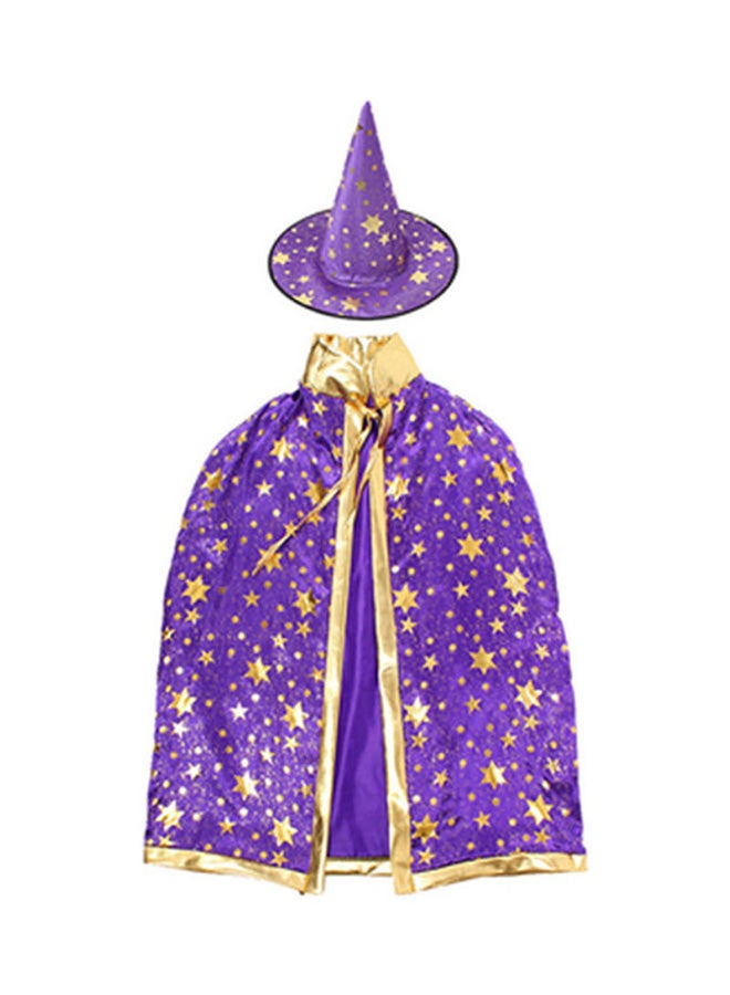 Halloween Magician Costume With Cloak Cape 125x80cm - Image 1