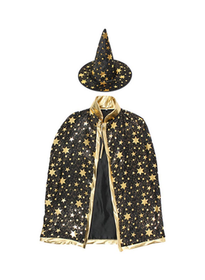Halloween Magician Costume With Cloak Cape 125x80cm - Image 1