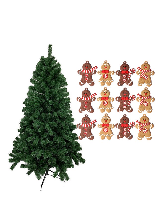 Generic - Artificial Tree With Pie Men Ornaments Multicolour 150cm - Image 1