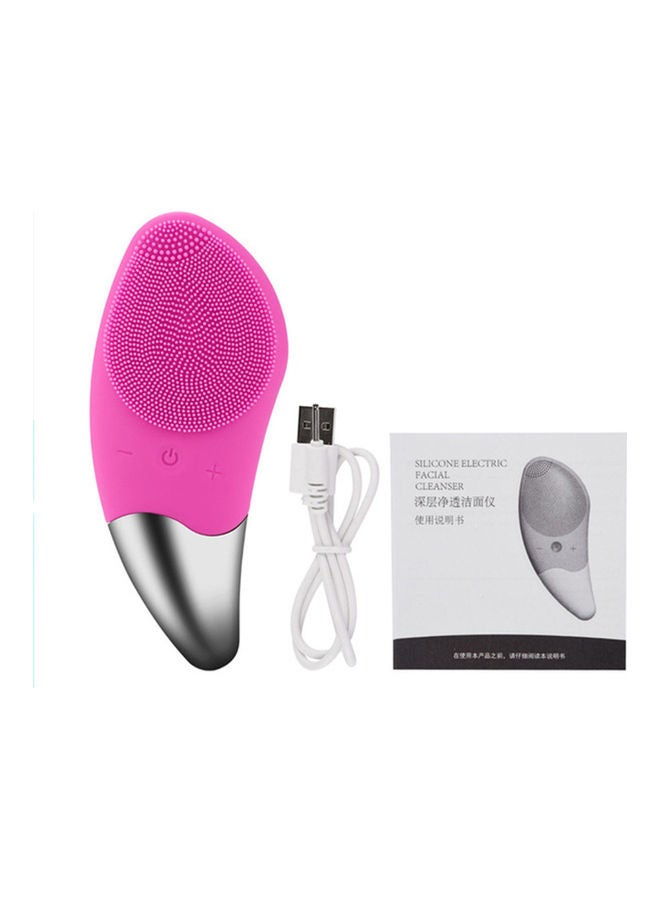 Generic Silicone Facial Cleansing Brush Eye Massager Pink  - Image 1