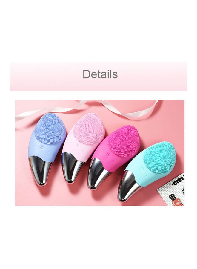 Generic Silicone Facial Cleansing Brush Eye Massager Pink  - Image 5