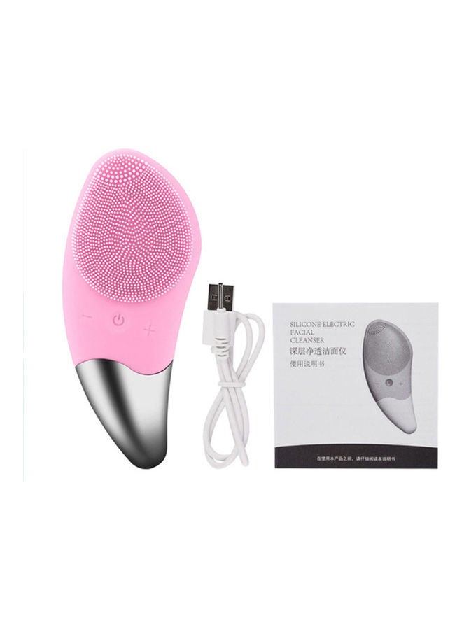Generic Silicone Facial Cleansing Brush Eye Massager Pink  - Image 1