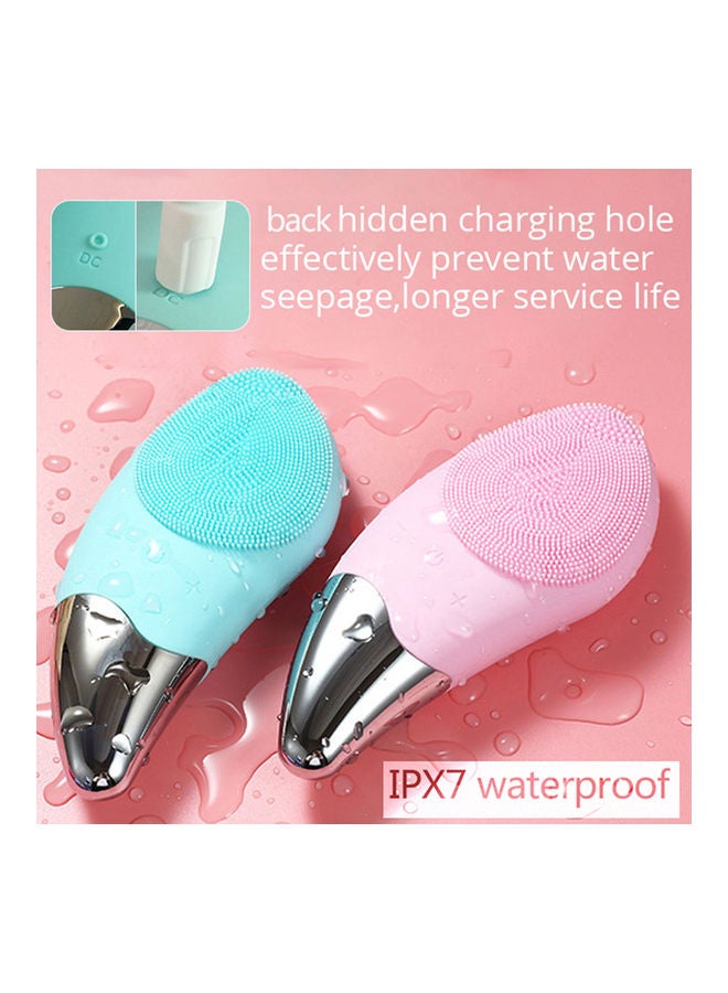 Generic Silicone Facial Cleansing Brush Eye Massager Pink  - Image 3