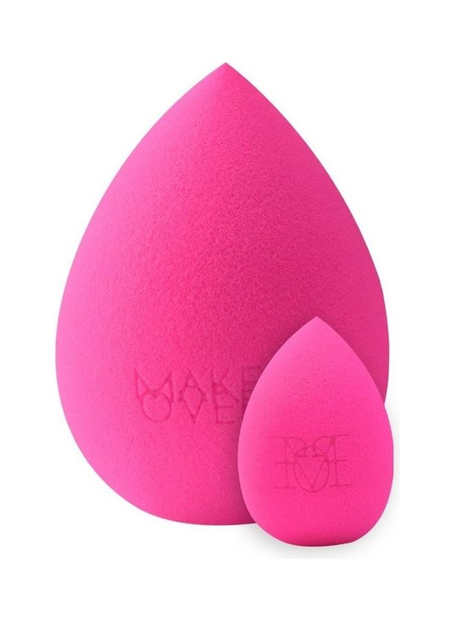 ميك اوفر22 مجموعة إسفنجات ميراكل من قطعتين لكريم الأساس وخافي عيوب البشرة وردي - Image 1