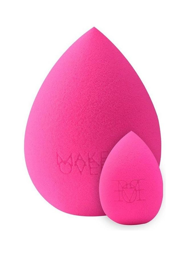 ميك اوفر22 مجموعة إسفنجات ميراكل من قطعتين لكريم الأساس وخافي عيوب البشرة وردي - Image 2