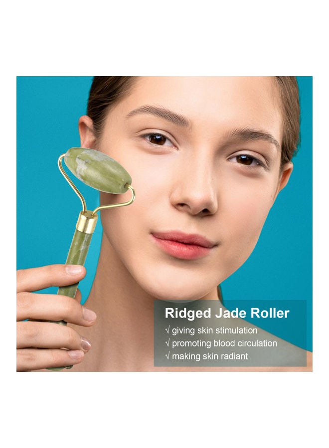 Generic 3-Piece Jade Face Masseger Roller Set Green  - Image 2
