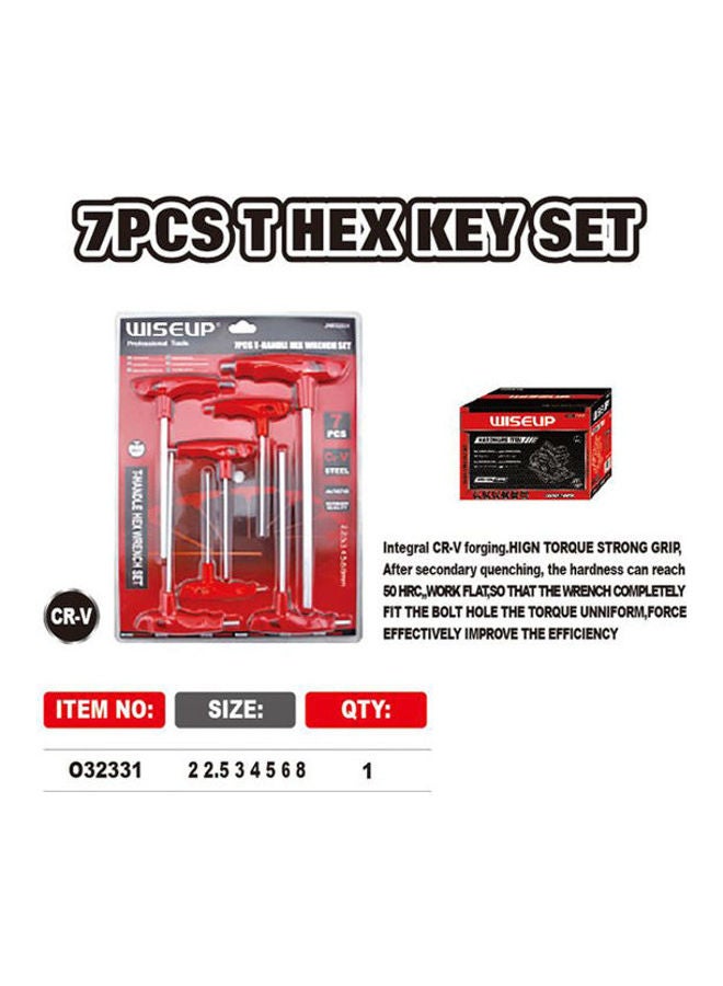 JUNENG - T-Handle Hex Key Red - Image 1