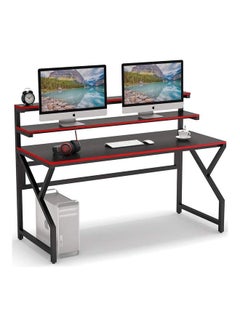 VORDERN Computer Desk With Monitor Stand Black  - Image 1