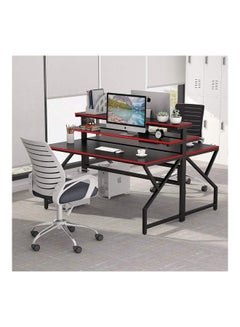VORDERN Computer Desk With Monitor Stand Black  - Image 2
