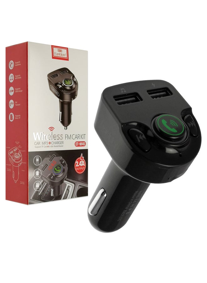 أيرلدوم مجموعة مشغل MP3 وشاحن لاسلكي للسيارة FM طراز ET-M46  - Image 2